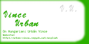 vince urban business card